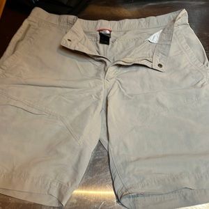 The North Face men’s utility shorts. 40 waist grayish khaki